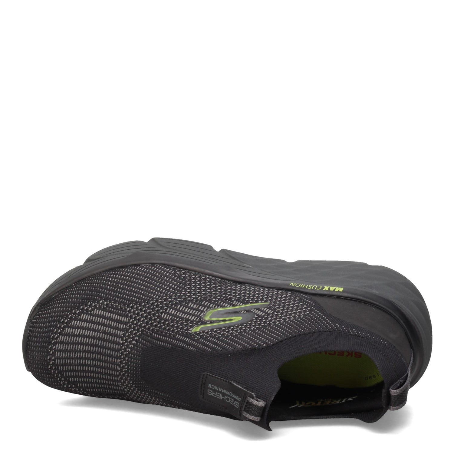 Peltz Shoes  Men's Skechers Max Cushioning Elite - Amplifier Sneaker - Wide Width BLACK LIME 220061WW-BKLM