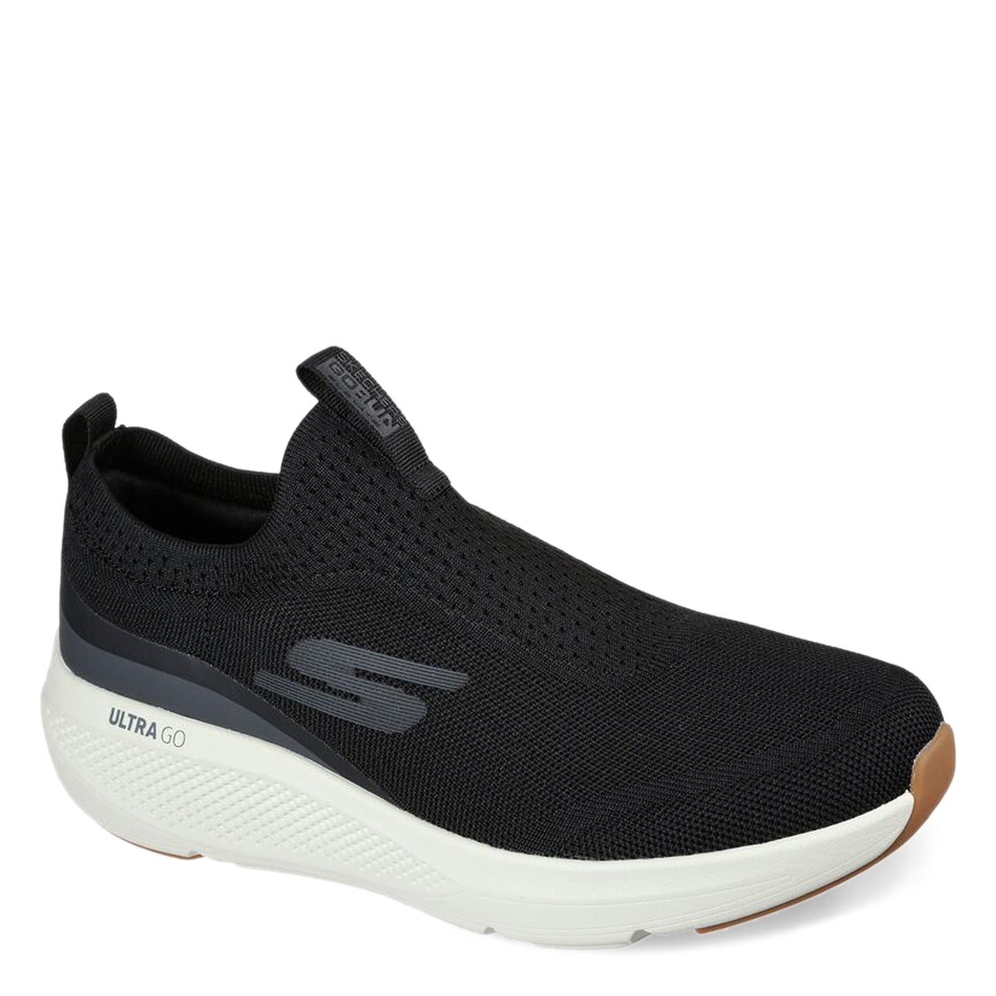 Peltz Shoes  Men's Skechers GOrun Elevate - Upraise Sneaker - Wide Width BLACK  WHITE 220185WW-BKW