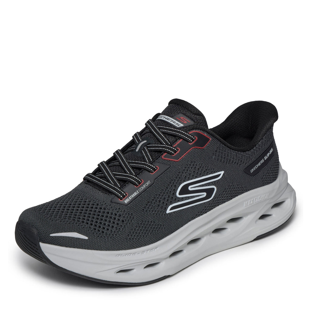 Men's Skechers Slip-ins: Max Cushioning Glide-Step - Oaklin Sneaker BLACK GREY 220416-BKGY