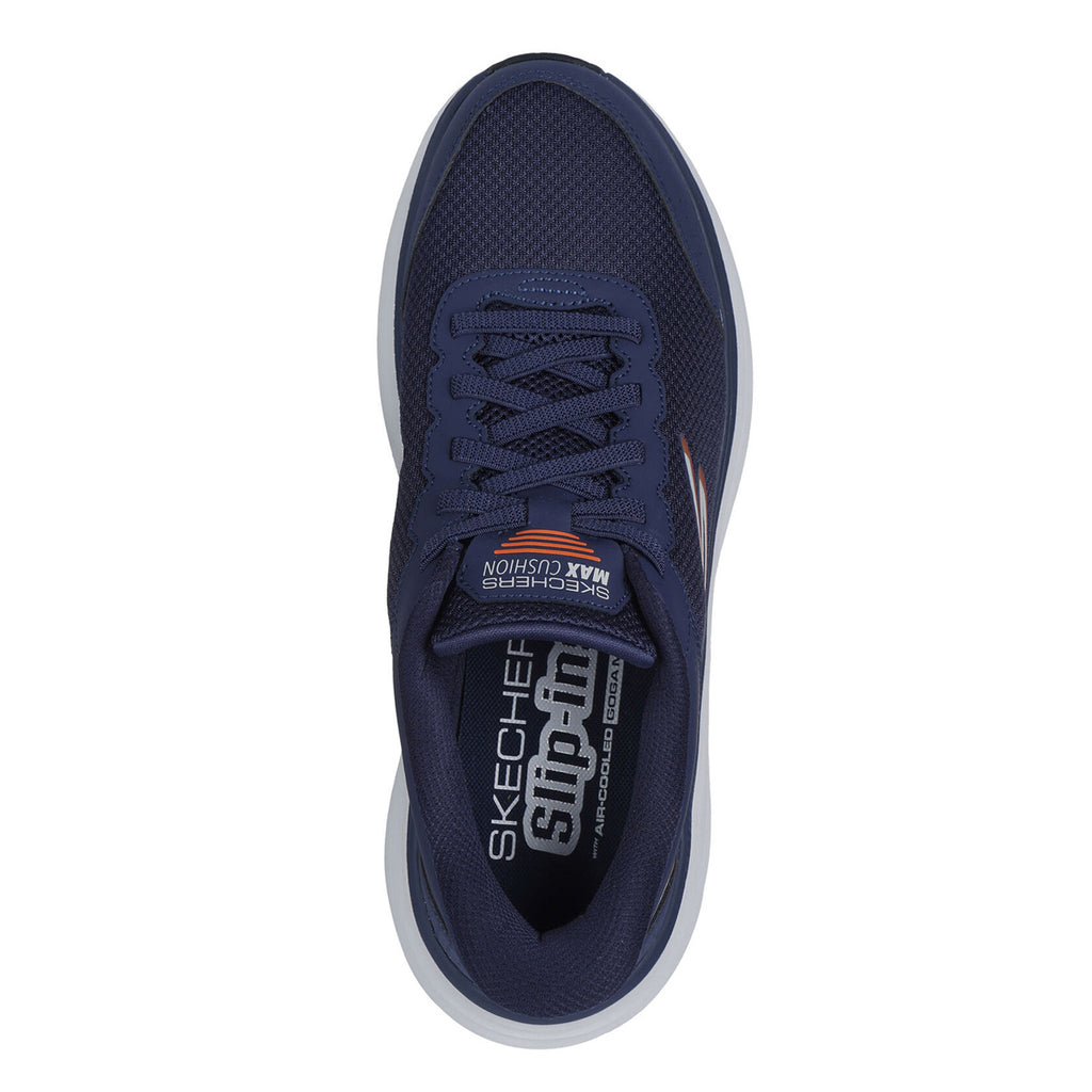 Men's Skechers Slip-ins: Max Cushioning Endeavour - Cardova Running Shoe NAVY ORANGE 220610-NVOR