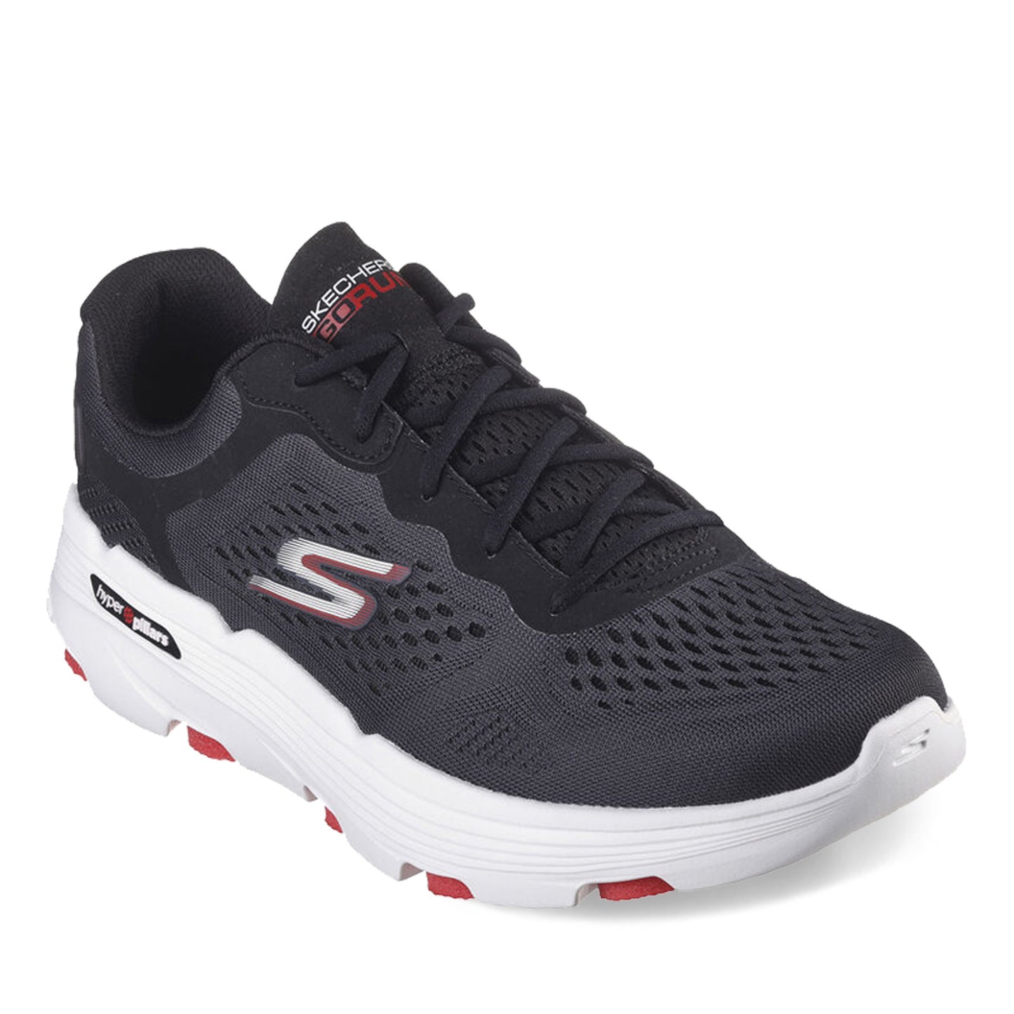 Peltz Shoes  Men's Skechers GO RUN 7.0 Running Shoe Charcoal Black Red 220644-CCBK