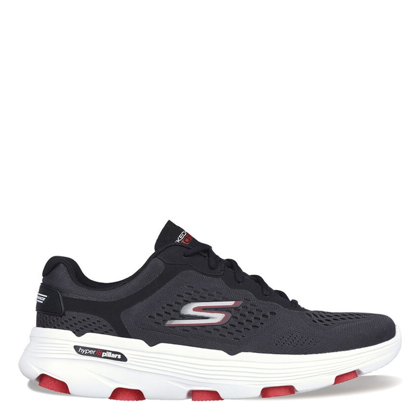 Peltz Shoes  Men's Skechers GO RUN 7.0 Running Shoe Charcoal Black Red 220644-CCBK