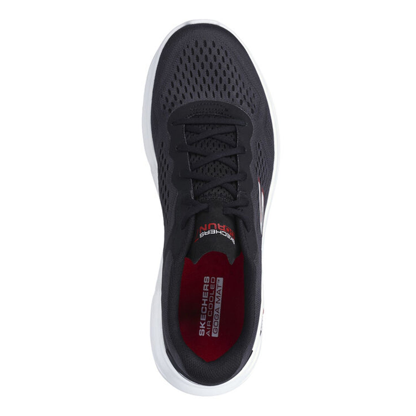 Peltz Shoes  Men's Skechers GO RUN 7.0 Running Shoe Charcoal Black Red 220644-CCBK