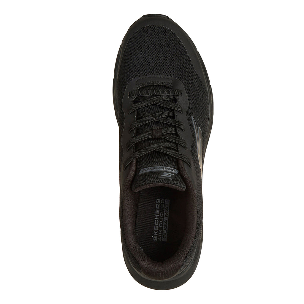 Men's Skechers Glide Step Vortex - Avalin Sneaker Walking Shoe - Wide Width SOLID BLACK 221041WW-BBK