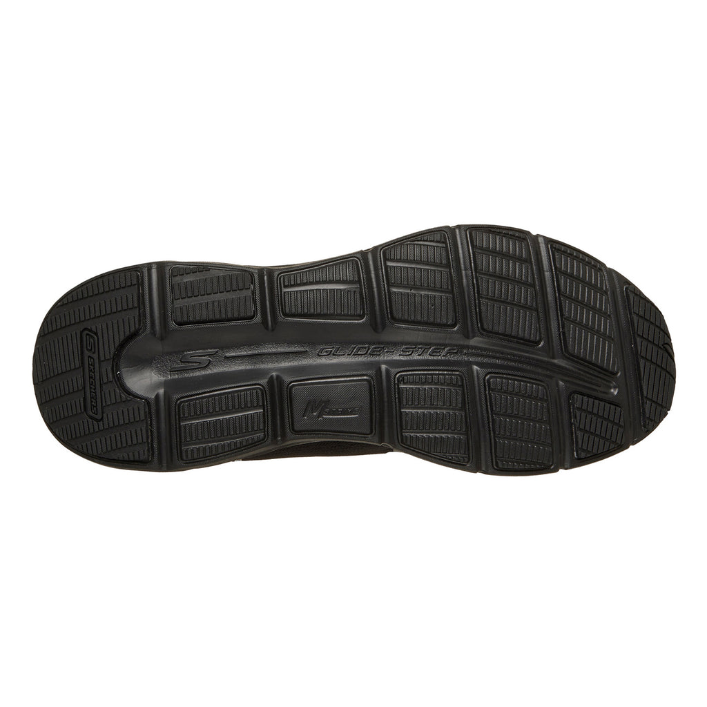 Men's Skechers Glide Step Vortex - Avalin Sneaker Walking Shoe - Wide Width SOLID BLACK 221041WW-BBK