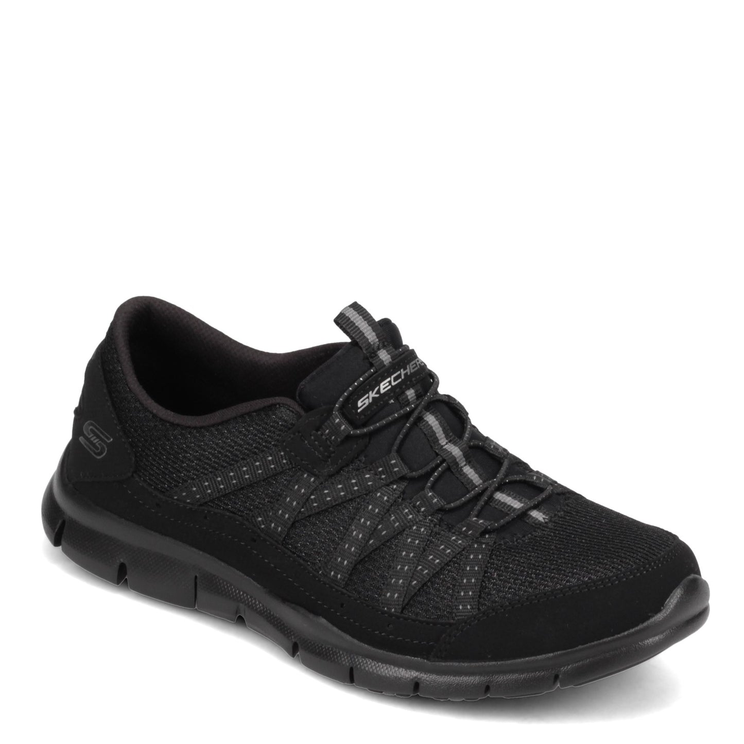 Peltz Shoes  Women's Skechers Gratis - Strolling Sneaker BLACK 22823W-BBK