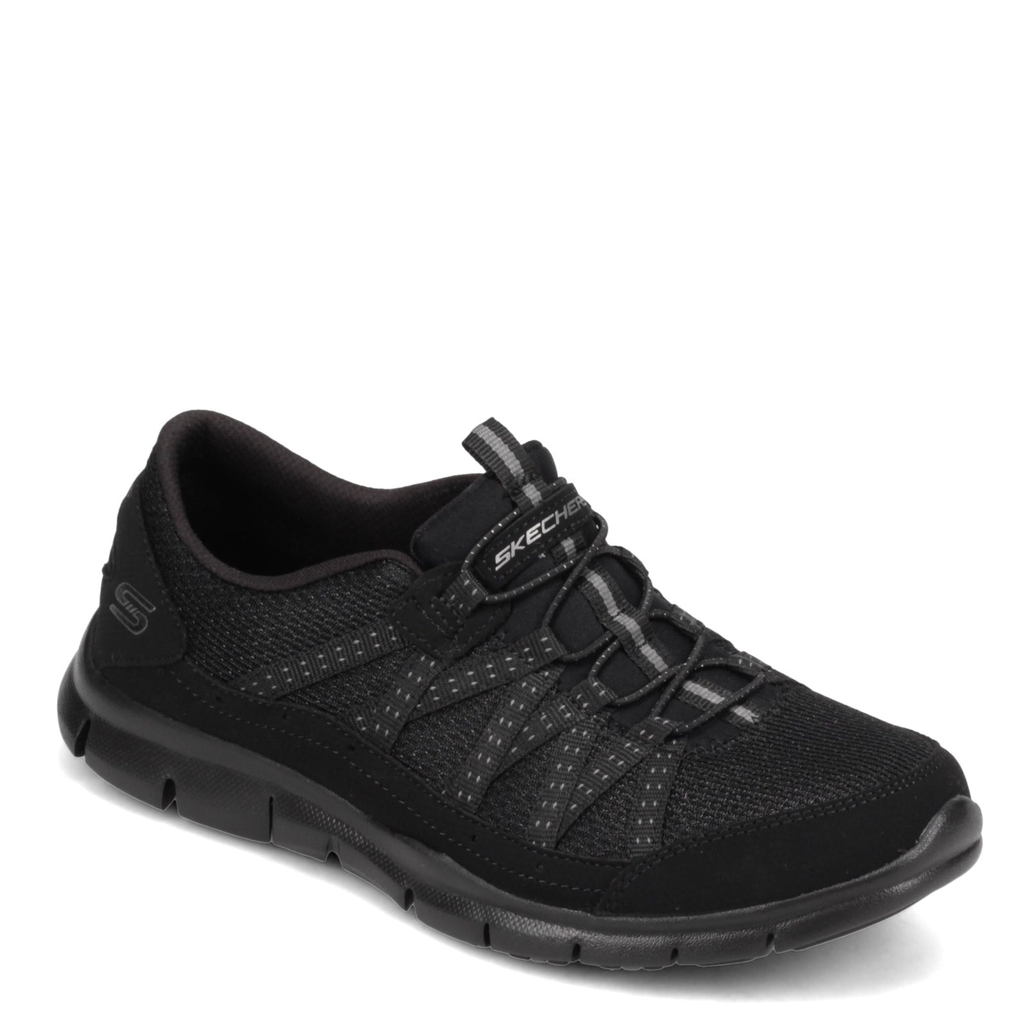 Peltz Shoes  Women's Skechers Gratis - Strolling Sneaker BLACK 22823W-BBK