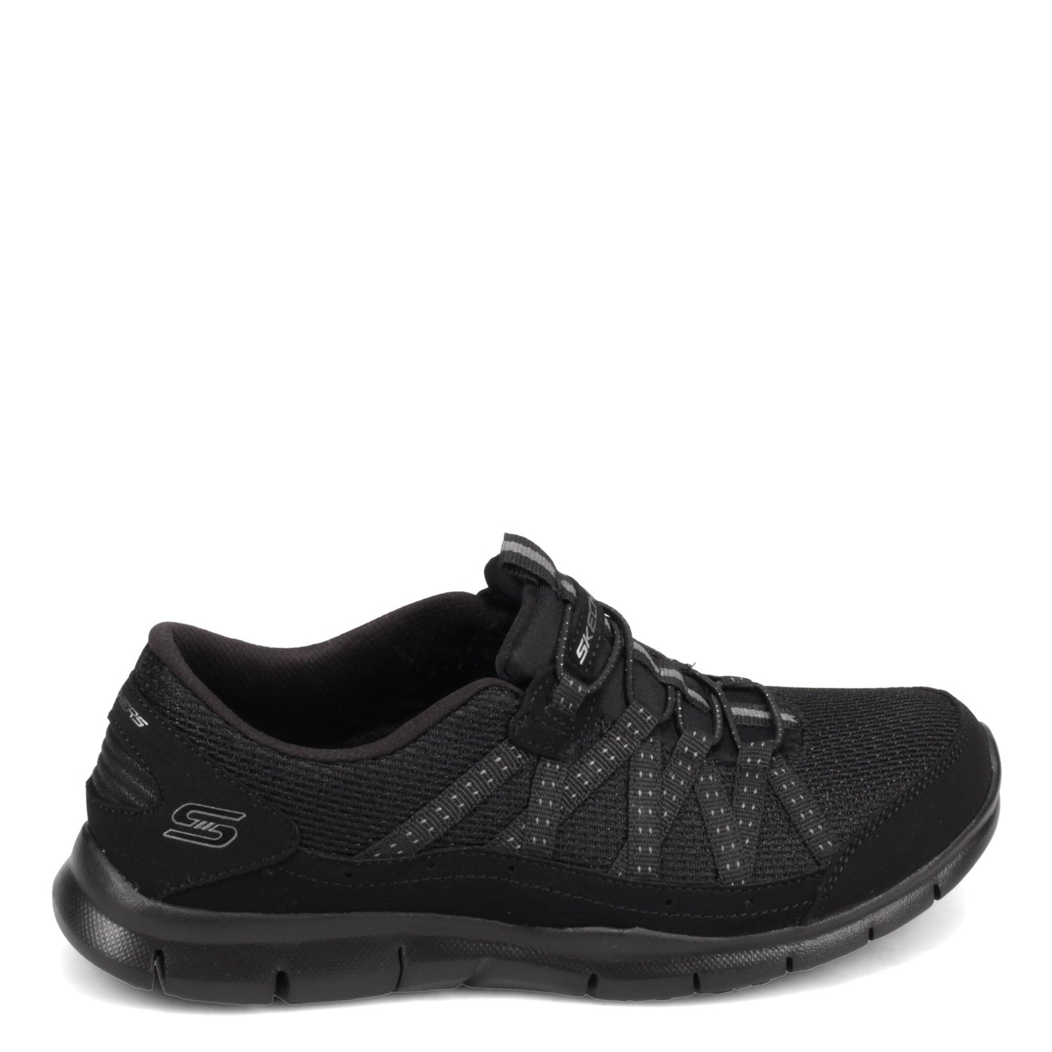 Peltz Shoes  Women's Skechers Gratis - Strolling Sneaker BLACK 22823W-BBK