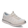 Peltz Shoes  Women's Skechers Gratis - Strolling Sneaker WHITE SILVER 22823-WSL