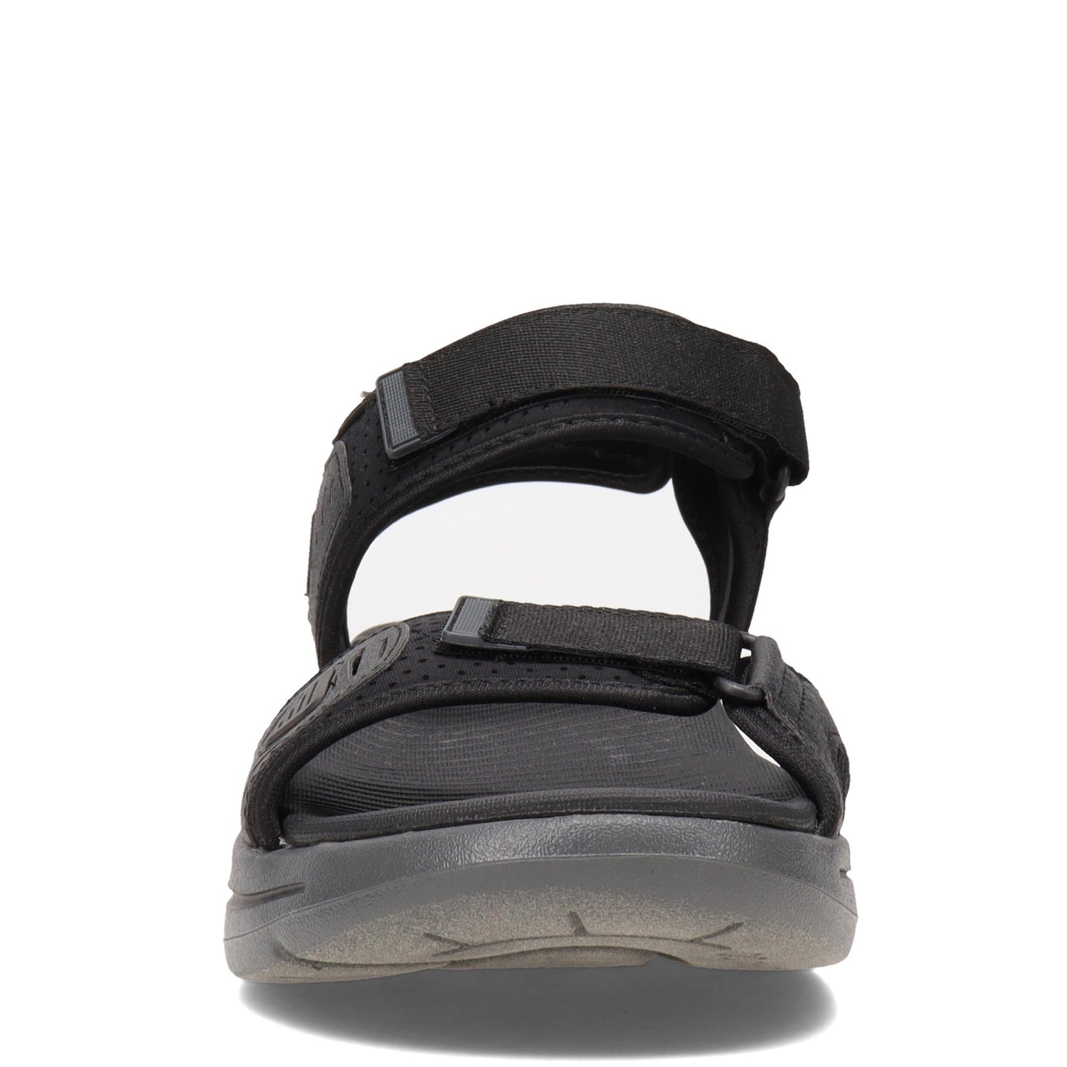 Peltz Shoes  Men's Skechers GOwalk Arch Fit Sandal BLACK / CHARCOAL 229020-BKCC