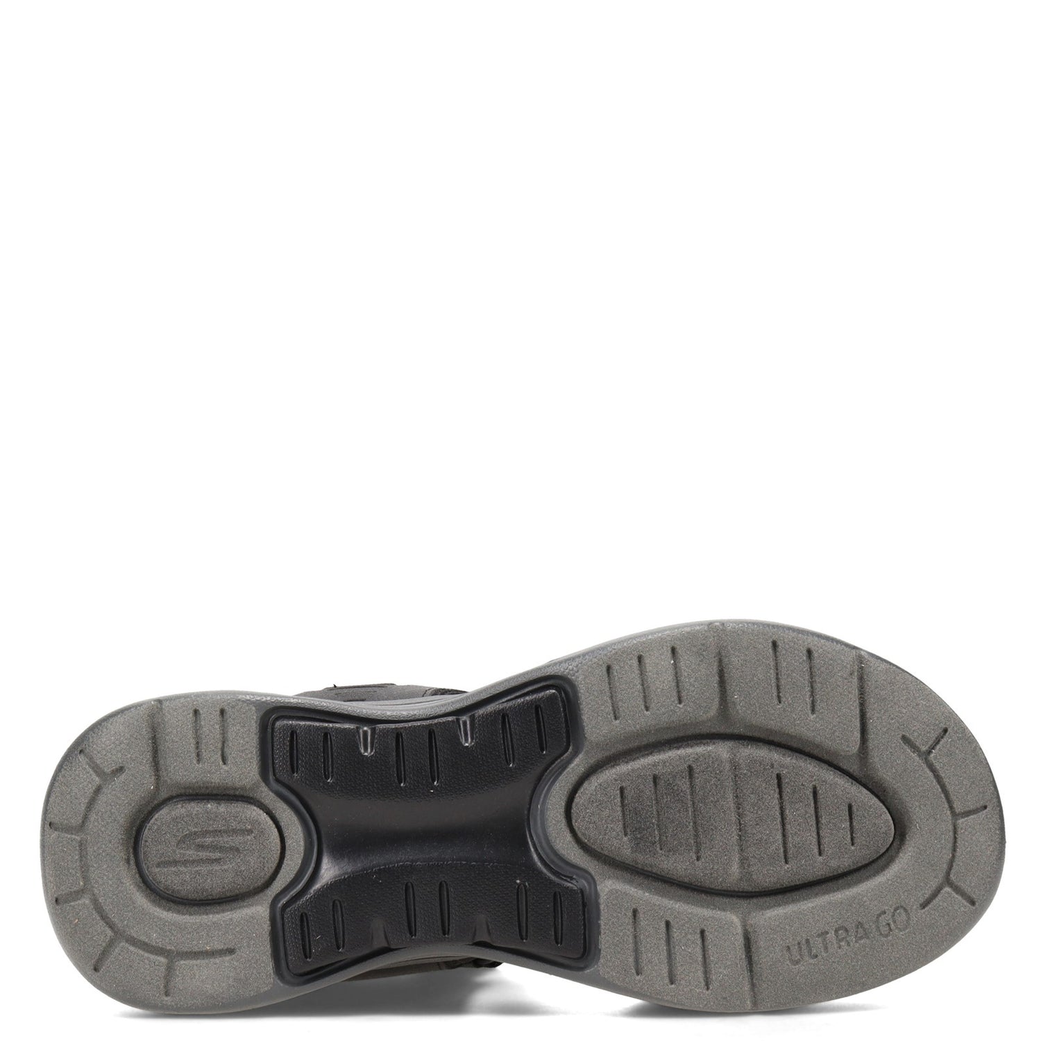 Peltz Shoes  Men's Skechers GOwalk Arch Fit Sandal BLACK / CHARCOAL 229020-BKCC