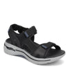 Peltz Shoes  Men's Skechers GOwalk Arch Fit - Mission Sandal BLACK NAVY 229021-BKNV