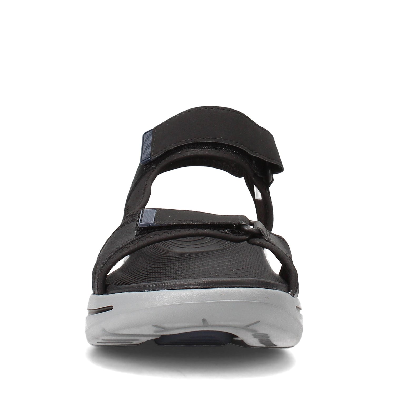 Peltz Shoes  Men's Skechers GOwalk Arch Fit - Mission Sandal BLACK NAVY 229021-BKNV