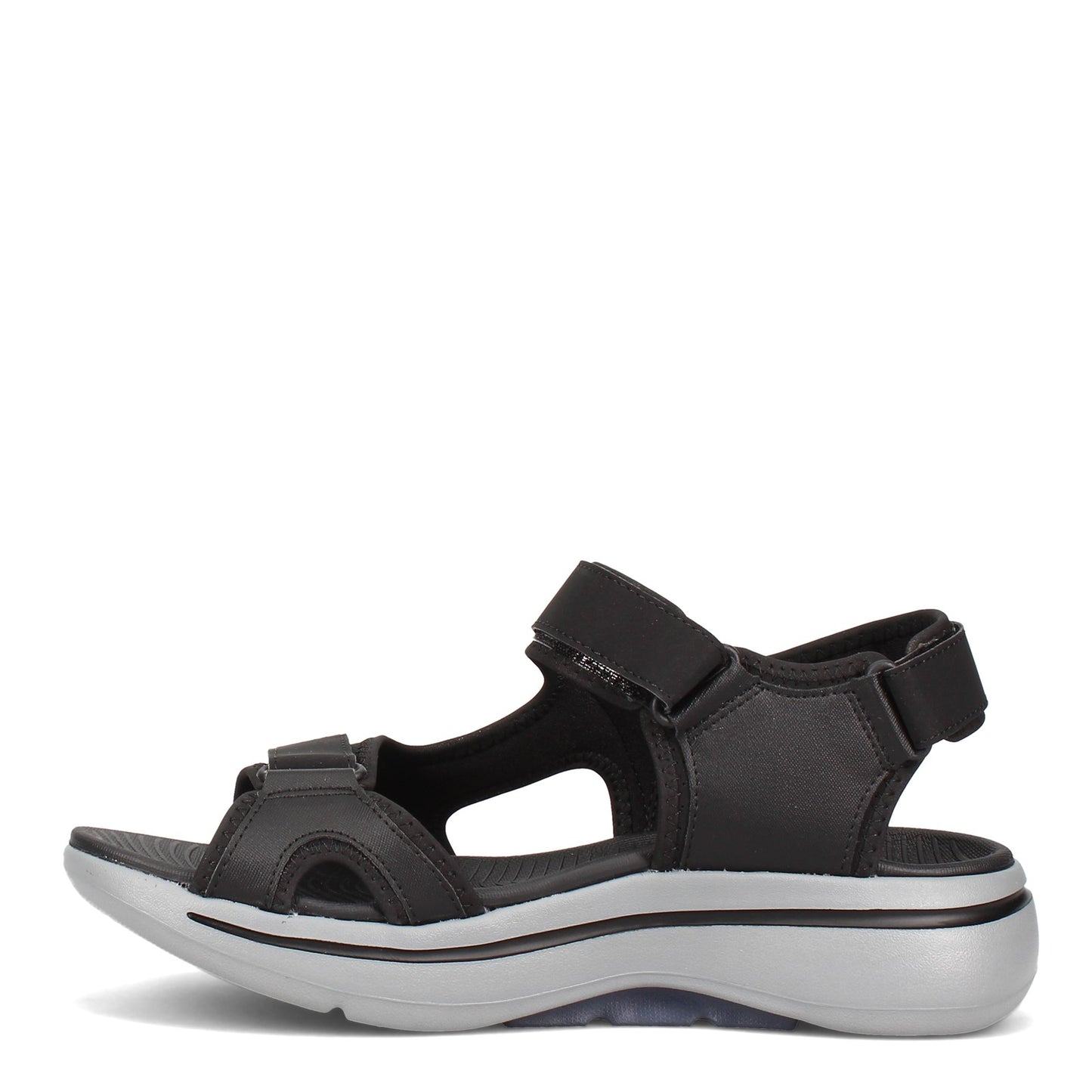 Peltz Shoes  Men's Skechers GOwalk Arch Fit - Mission Sandal BLACK NAVY 229021-BKNV