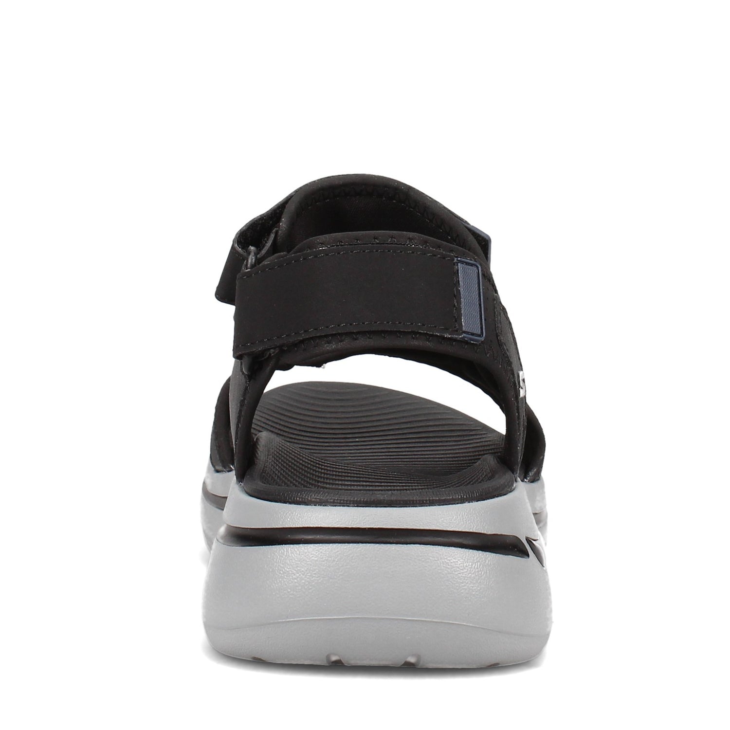Peltz Shoes  Men's Skechers GOwalk Arch Fit - Mission Sandal BLACK NAVY 229021-BKNV