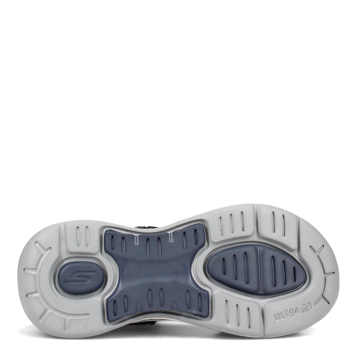 Peltz Shoes  Men's Skechers GOwalk Arch Fit - Mission Sandal BLACK NAVY 229021-BKNV