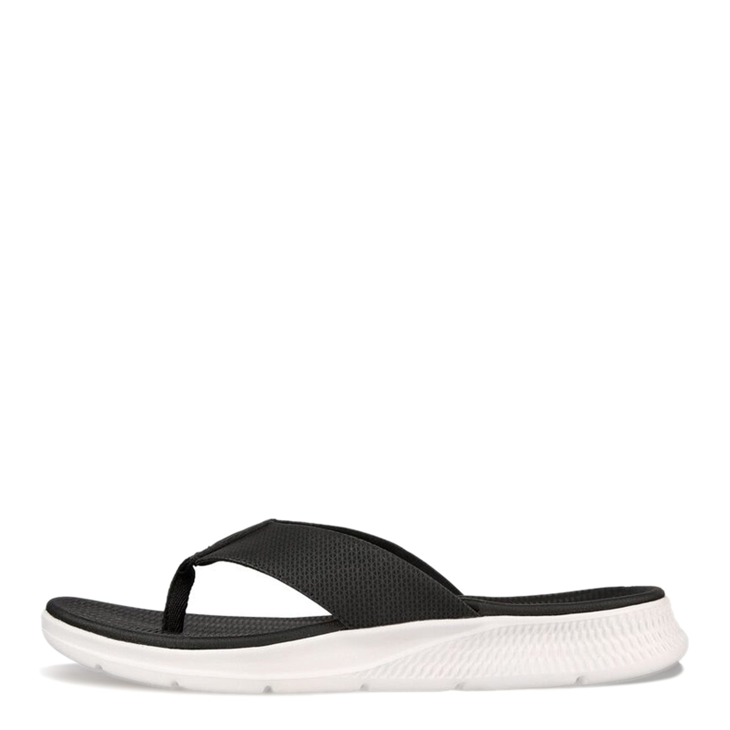 Peltz Shoes  Men's Skechers GO Consistent Sandal - Synthwave Sandal BLACK / WHITE 229035-BLK