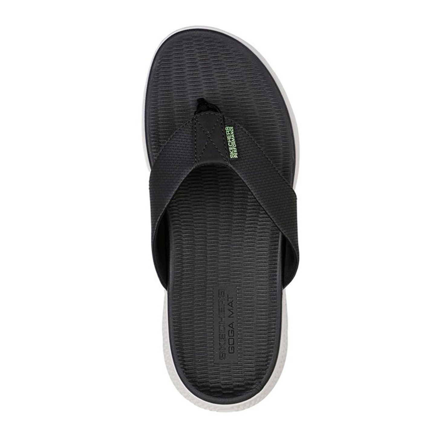 Peltz Shoes  Men's Skechers GO Consistent Sandal - Synthwave Sandal BLACK / WHITE 229035-BLK