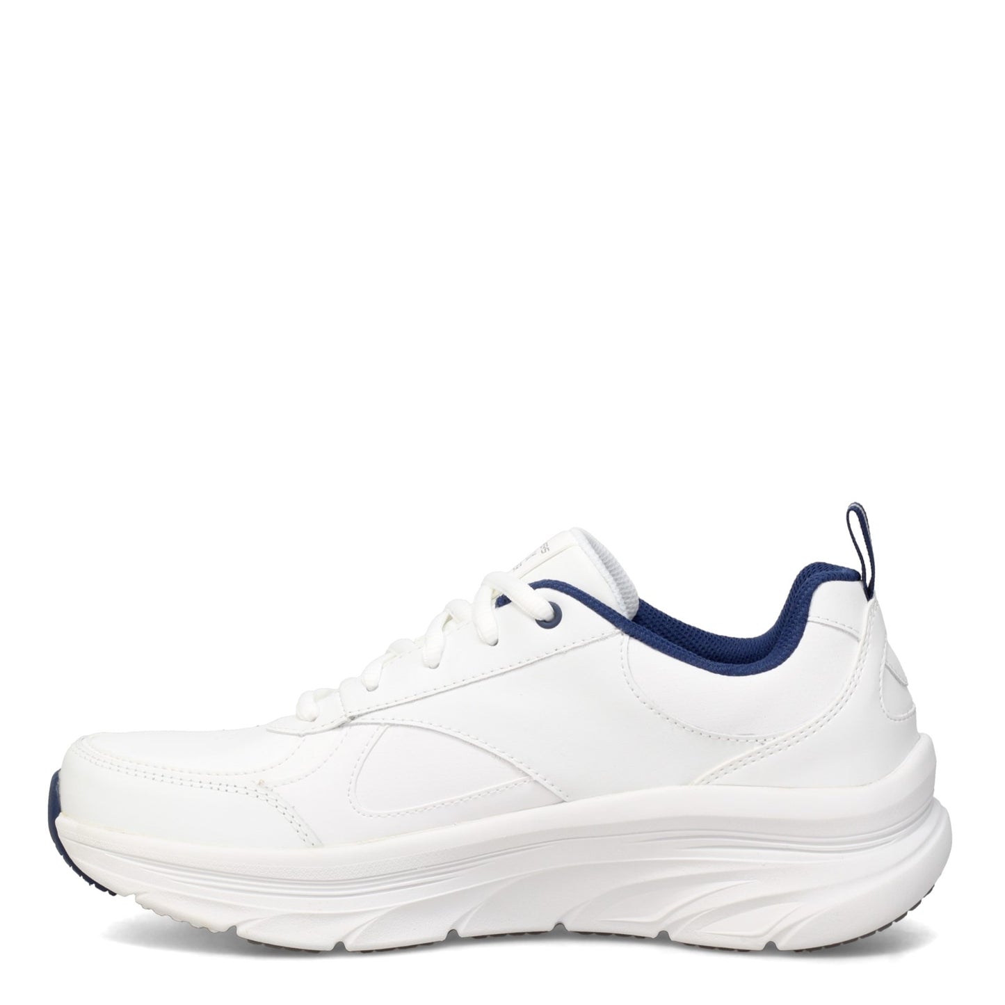 Peltz Shoes  Men's Skechers Relaxed Fit: D'lux Walker Walking Shoe WHITE NAVY 232164-WNV