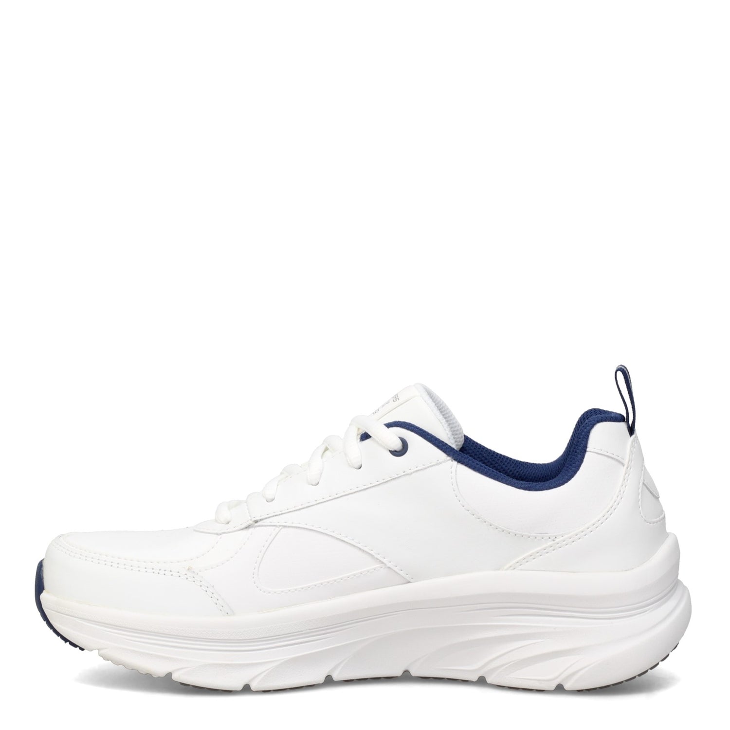Peltz Shoes  Men's Skechers Relaxed Fit: D'lux Walker Walking Shoe WHITE NAVY 232164-WNV
