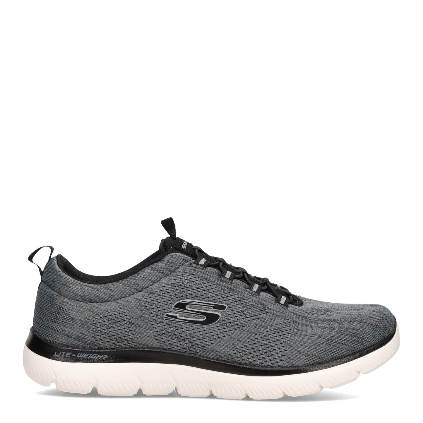Peltz Shoes  Men's Skechers Summits - Louvin Sneaker - Wide Width Black/White 232186W-BKW