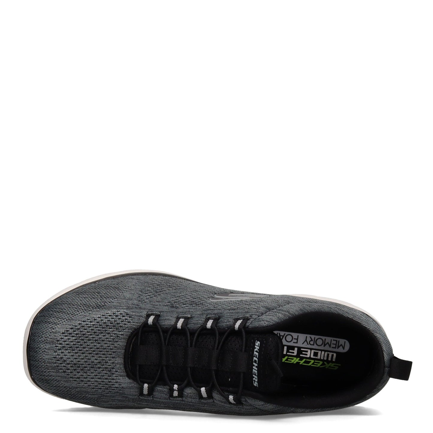 Peltz Shoes  Men's Skechers Summits - Louvin Sneaker - Wide Width Black/White 232186W-BKW