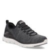 Peltz Shoes  Men's Skechers Flex Advantage 4.0 - Contributor Walking Shoe Black/Gray 232226-BKGY