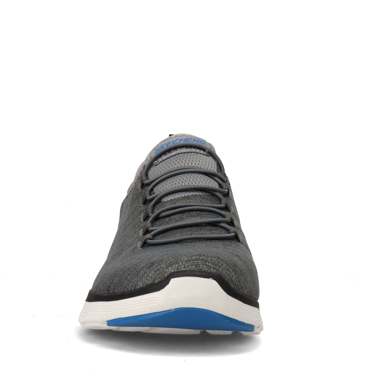 Peltz Shoes  Men's Skechers Flex Advantage 4.0 - Contributor Walking Shoe - Wide Width GREY BLACK 232226W-GYBK