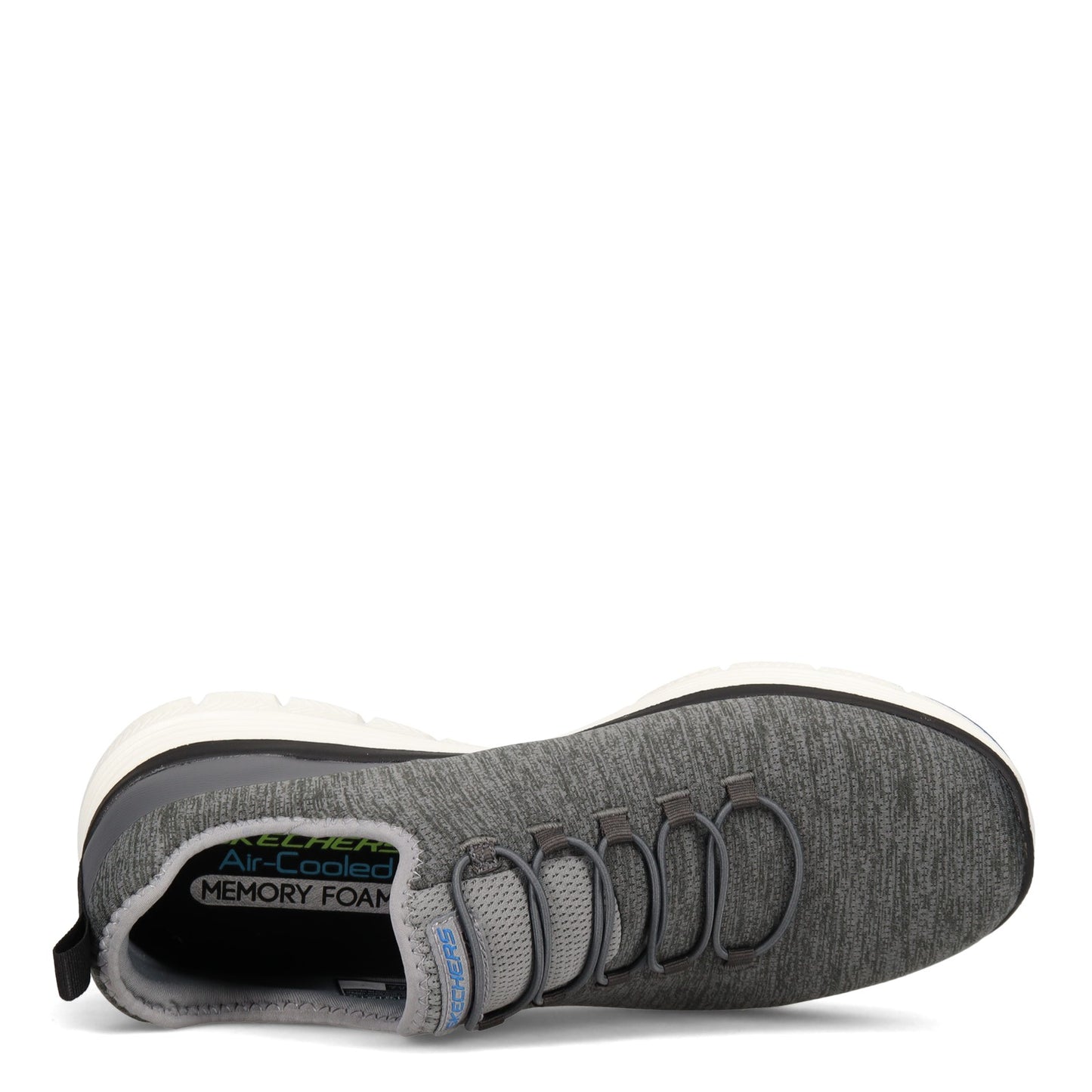 Peltz Shoes  Men's Skechers Flex Advantage 4.0 - Contributor Walking Shoe - Wide Width GREY BLACK 232226W-GYBK