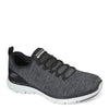 Peltz Shoes  Men's Skechers Flex Advantage 4.0 - Contributor Walking Shoe - Wide Width Black Grey 232226W-BKGY