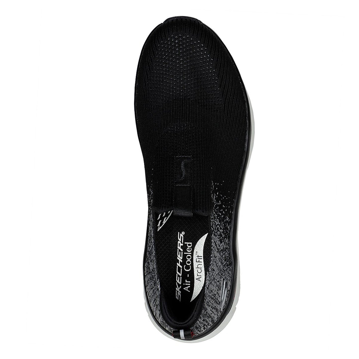 Peltz Shoes  Men's Skechers Relaxed Fit: Arch Fit D'Lux Sneaker BLACK / WHITE 232504-BKW