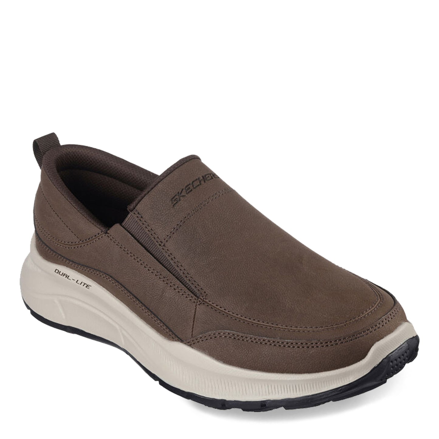 Peltz Shoes  Men's Skechers Relaxed Fit: Equalizer 5.0 – Harvey Sneaker Chocolate 232517-CHOC