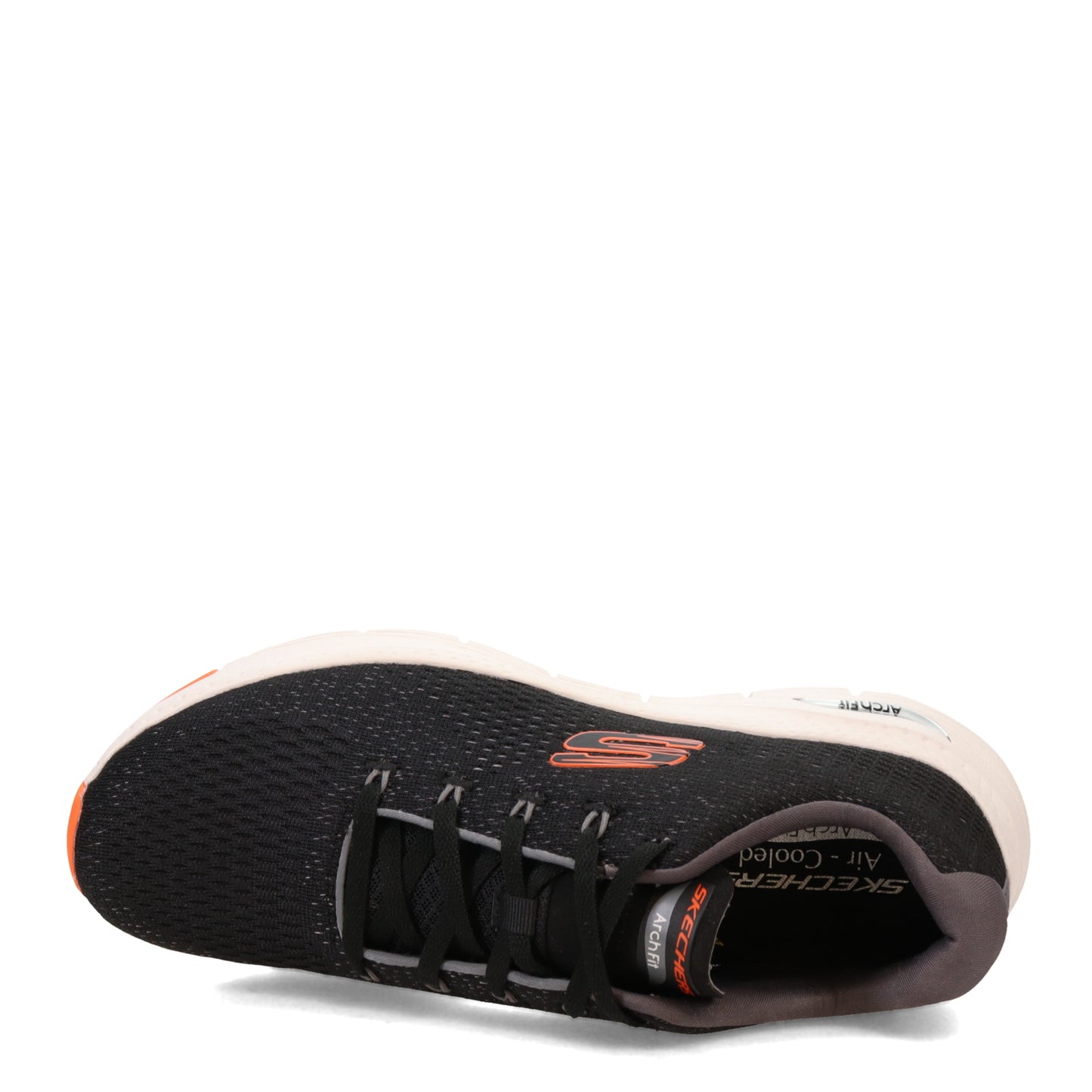 Peltz Shoes  Men's Skechers Arch Fit – Takar Sneaker Black Orange 232601-BKOR