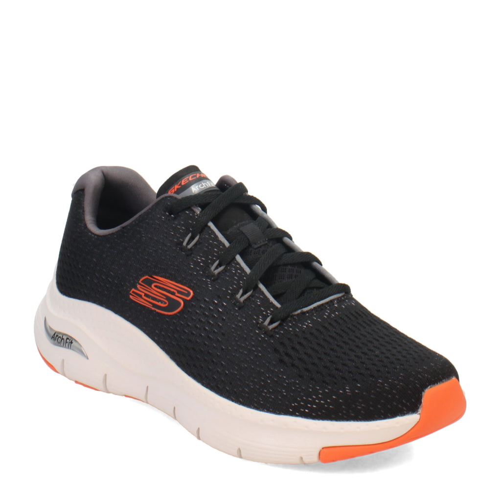 Men's Skechers Arch Fit - Takar Sneaker BLACK/ORANGE 232601-BKOR