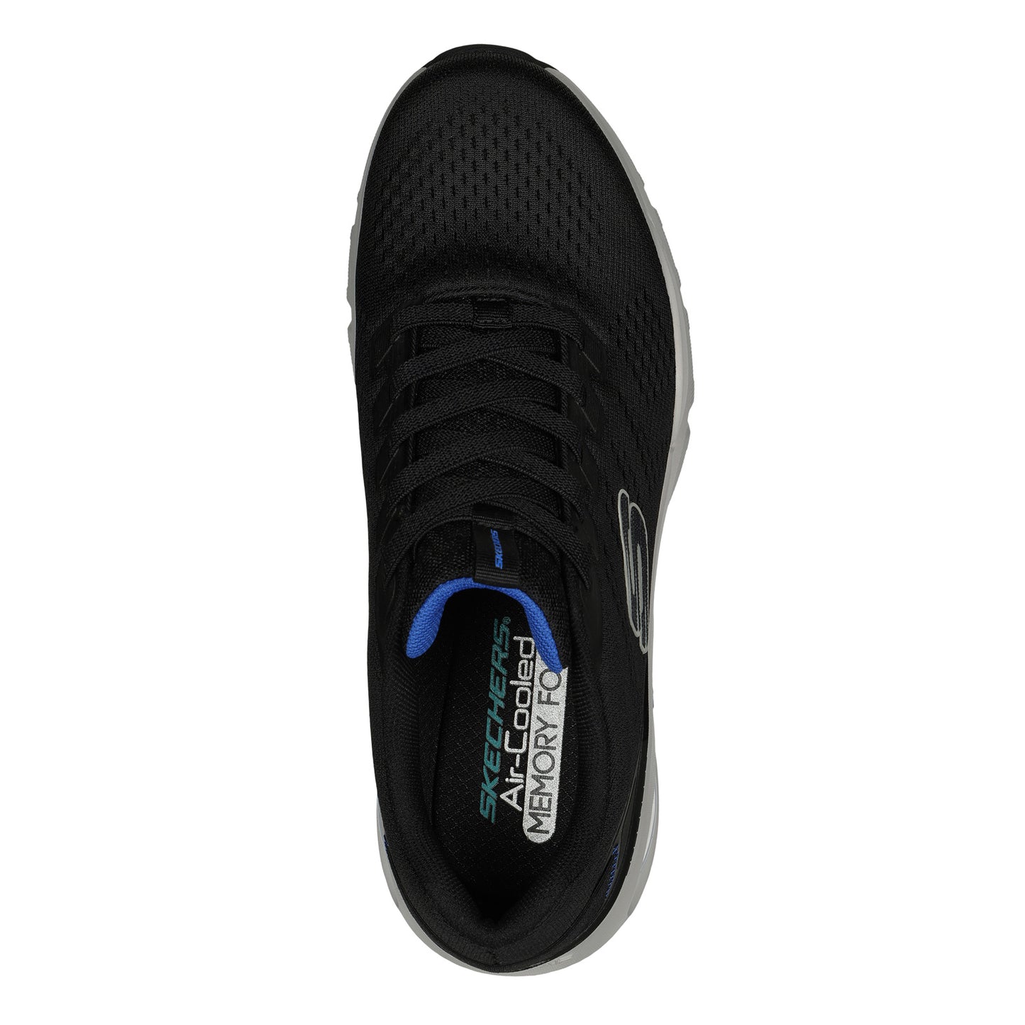 Peltz Shoes  Men's Skechers Skech-Air Ventura Sneaker - Wide Width Black Blue 232655W-BKBL