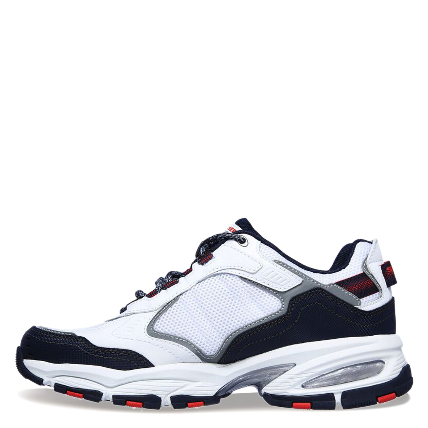 Peltz Shoes  Men's Skechers Vigor 3.0 Sneaker - Wide Width White/Navy 237145W-WNVR