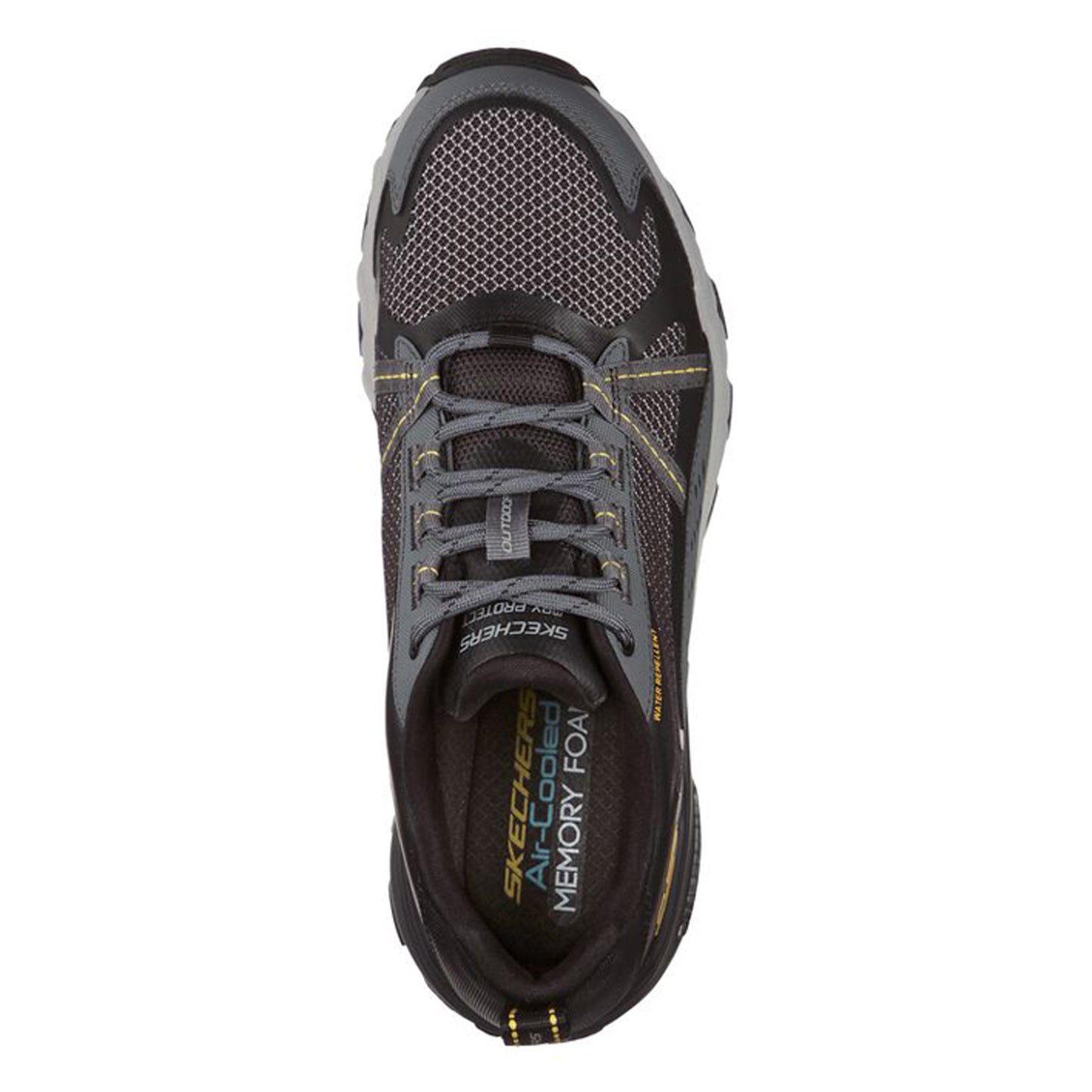Peltz Shoes  Men's Skechers Max Protect Hiking Shoe Black/Charcoal 237303-BKCC