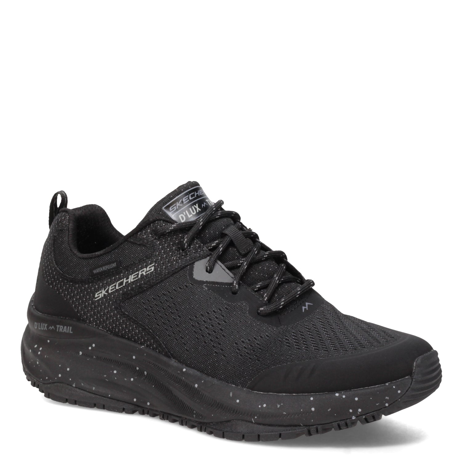 Peltz Shoes  Men's Skechers Relaxed Fit: D'Lux Trail Hiking Shoe Black/Black 237336-BBK