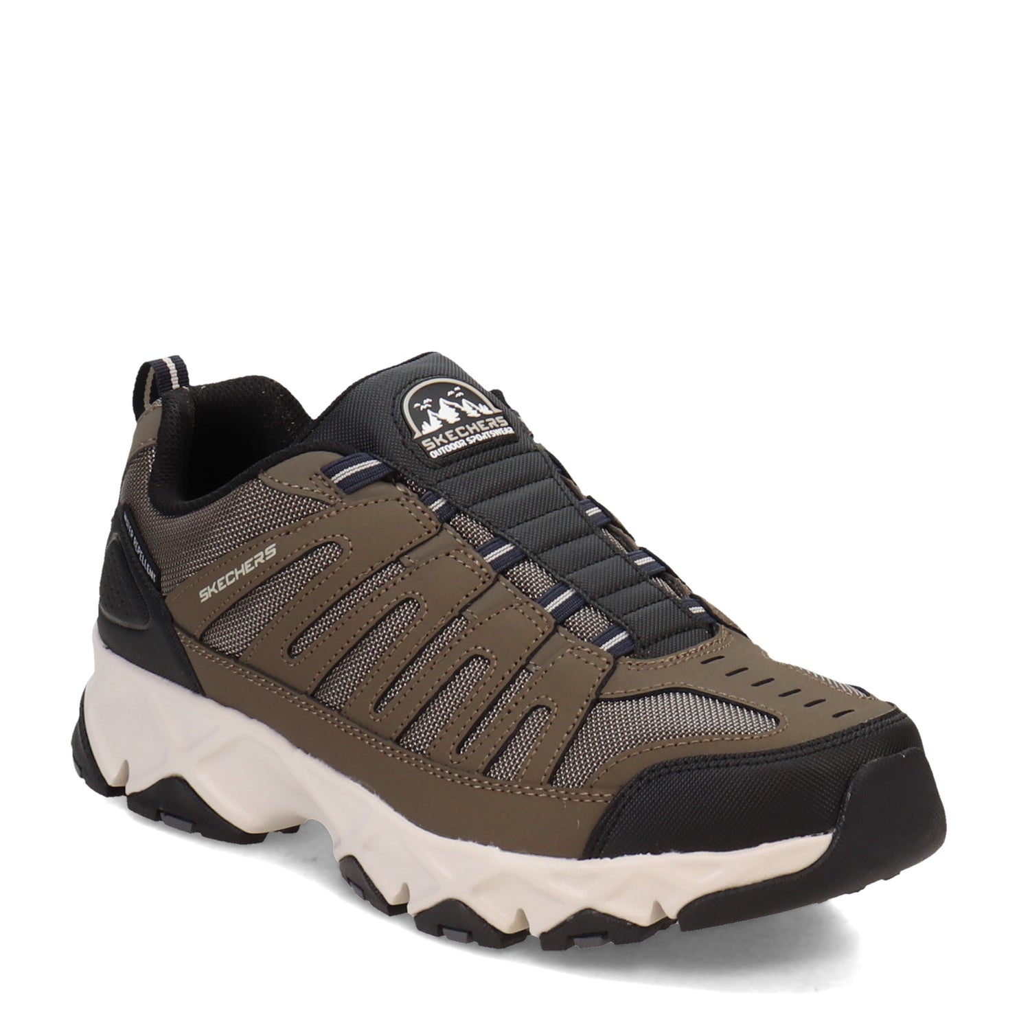 Peltz Shoes  Men's Skechers Relaxed Fit: Crossbar - Cedar Hiking Shoe - Wide Width Brown 237345WW-BRN