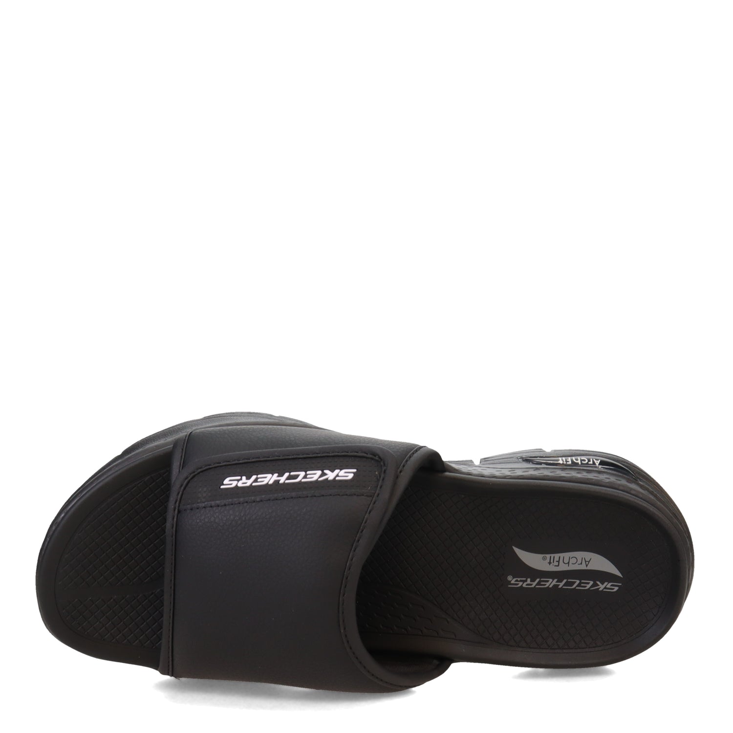 Peltz Shoes  Men's Skechers Arch Fit Sandal - Day Trip Sandal BLACK 237371-BLK