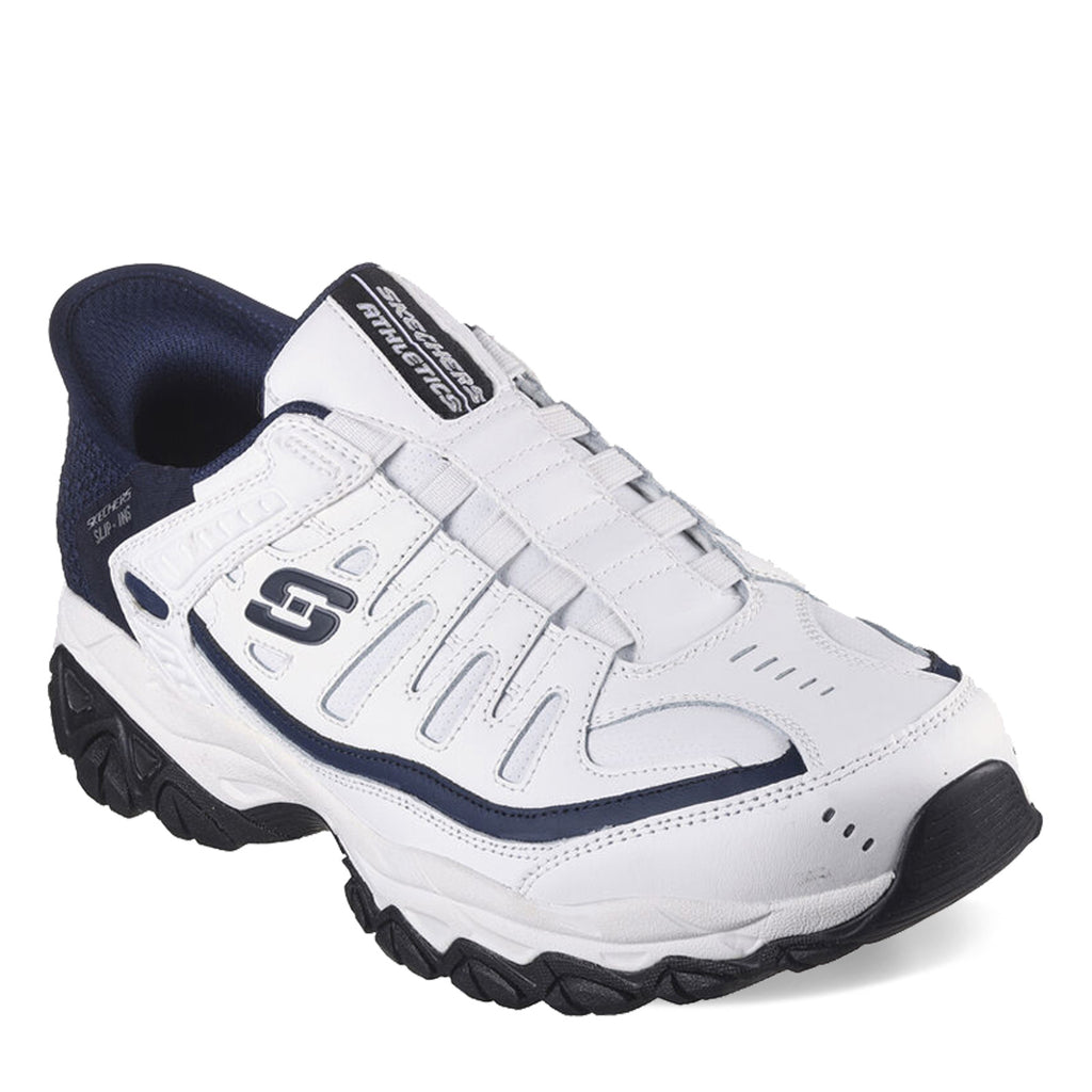 Men's Skechers Slip-ins: After Burn - Grill Captain Sneaker WHITE/NAVY 237447-WNV