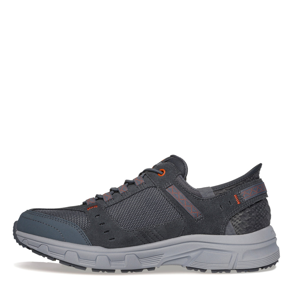 Men's Skechers Slip-ins Relaxed Fit: Oak Canyon - Consistent Winner Sneaker - Wide Width GREY/ORANGE 237450WW-GYOR