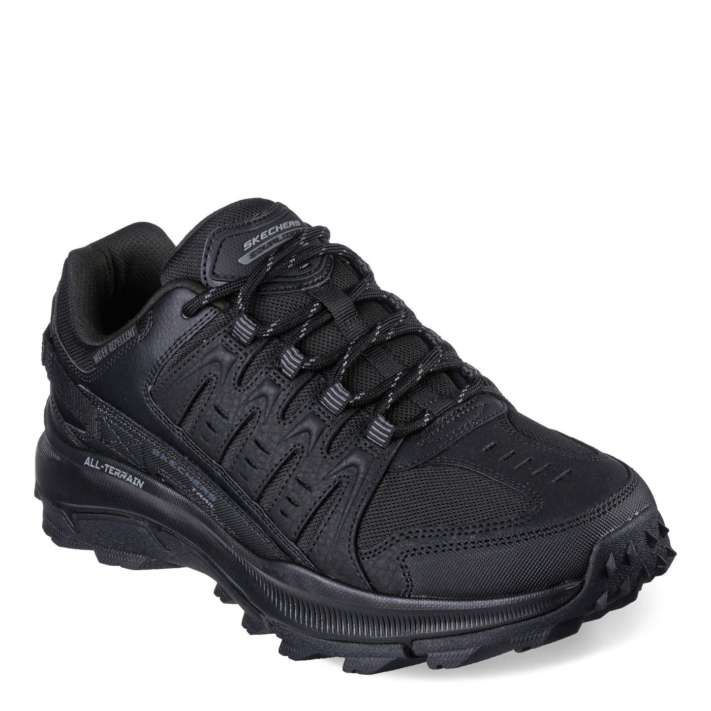 Peltz Shoes  Men's Skechers Relaxed Fit: Equalizer 5.0 Trail – Solix Hiking Shoe – Wide Width Black/Black 237501WW-BBK