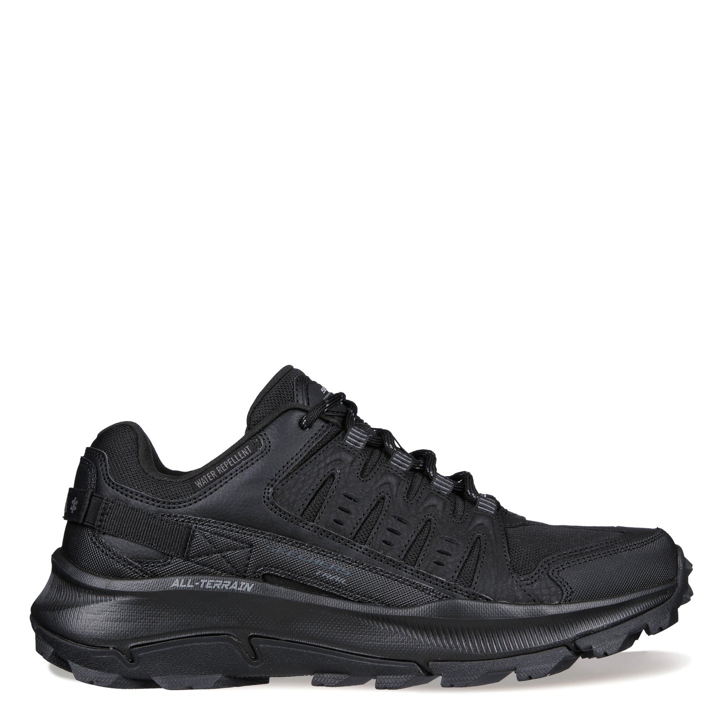 Peltz Shoes  Men's Skechers Relaxed Fit: Equalizer 5.0 Trail – Solix Hiking Shoe – Wide Width Black/Black 237501WW-BBK