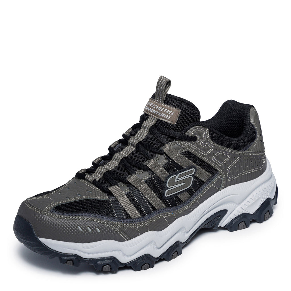 Men's Skechers Stamina - Afterburn Legacy Hiking Shoe - Wide Width BROWN BLACK 237829W-BRBK
