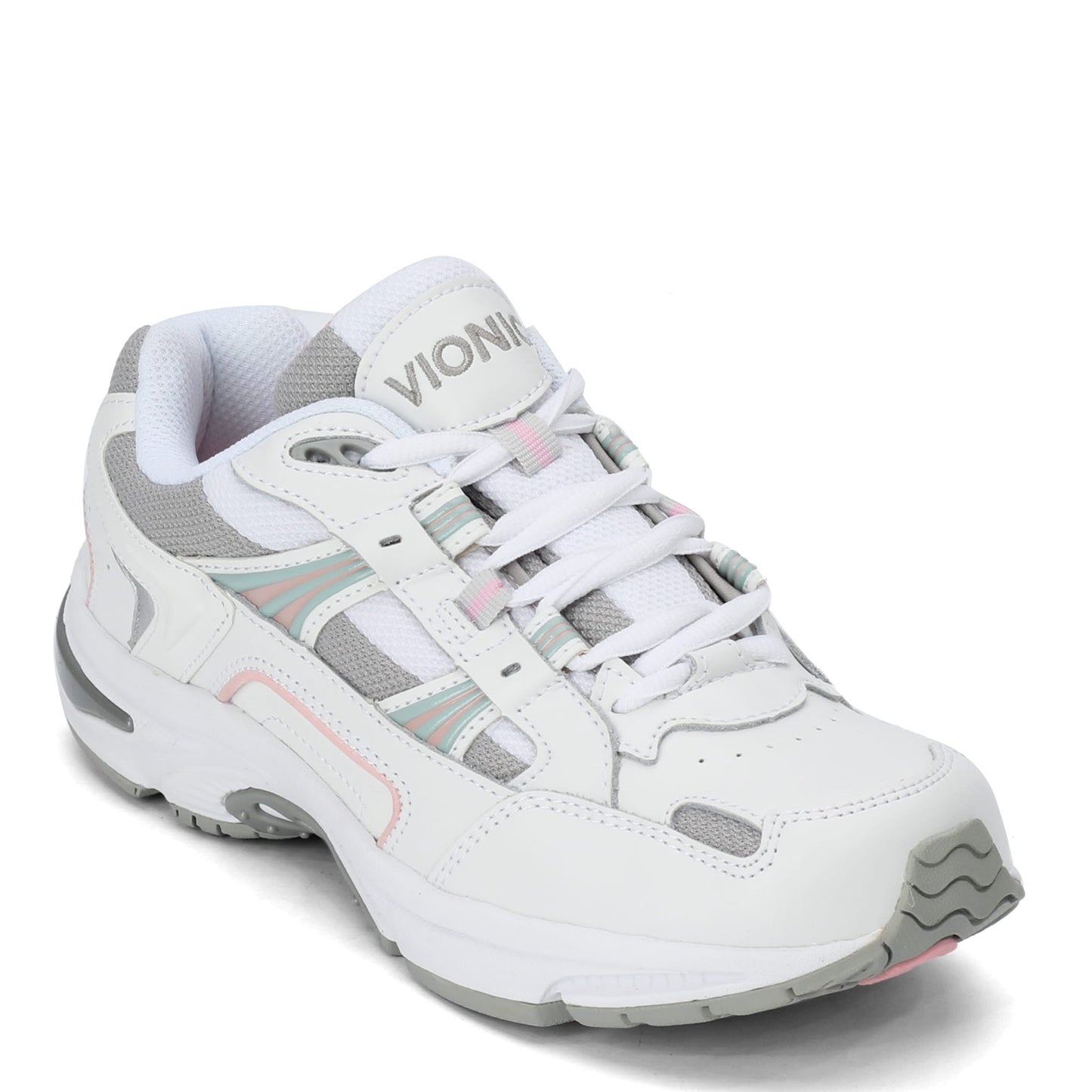 Peltz Shoes  Womens Vionic Walker Classic Sneaker WHITE / PINK 23WALK-PNK