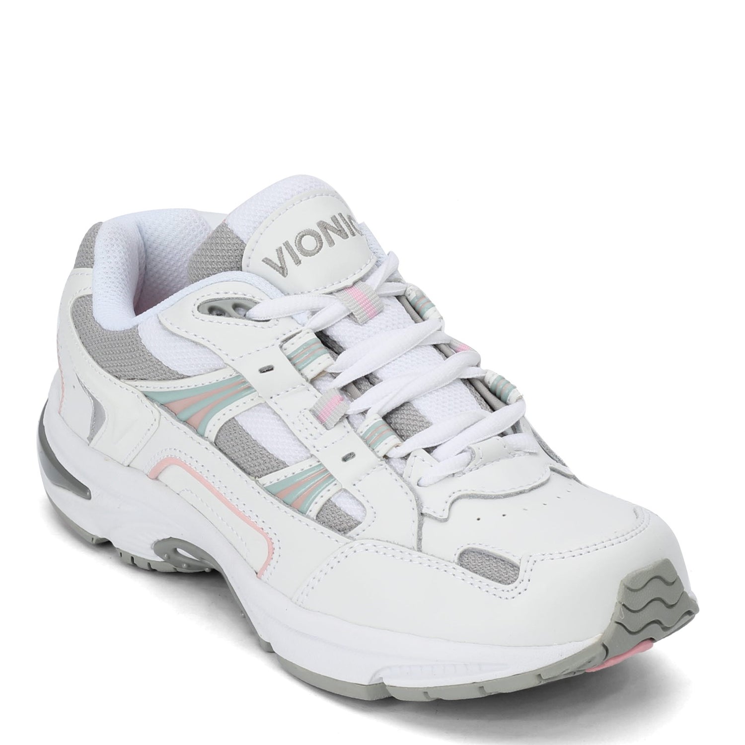 Peltz Shoes  Womens Vionic Walker Classic Sneaker WHITE / PINK 23WALK-PNK