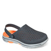 Peltz Shoes  Men's Skechers Foamies: GOwalk 5 - Astonished Clog Charcoal/Orange 243002-CCOR