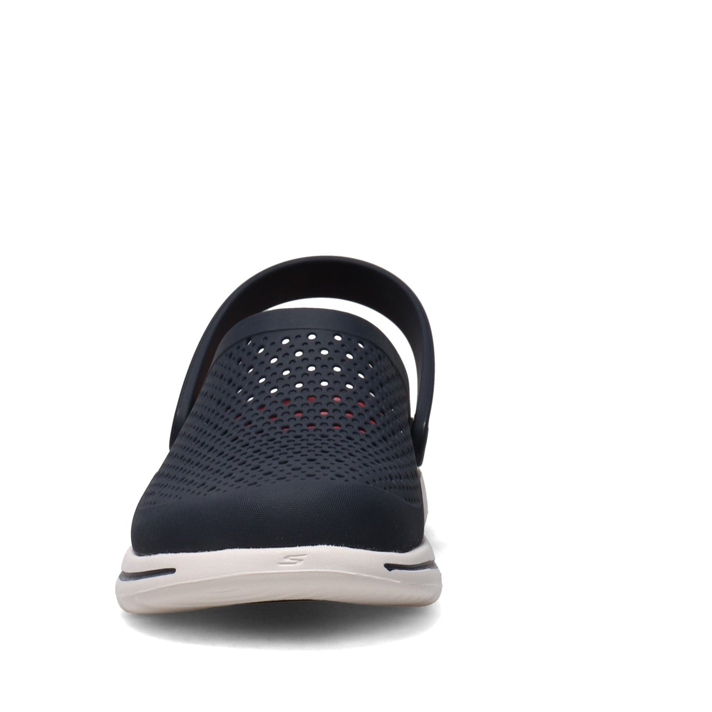 Peltz Shoes  Men's Skechers Foamies: GOwalk 5 - Astonished Clog Navy/Red 243002-NVRD