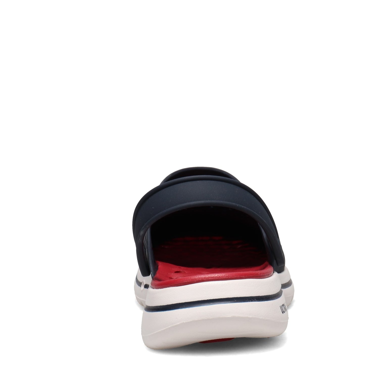 Peltz Shoes  Men's Skechers Foamies: GOwalk 5 - Astonished Clog Navy/Red 243002-NVRD